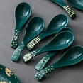 thumbnail image 6 of Adults Japanese Style Stirring Ceramic Eating Tableware Dinnerware Soup Spoons Kitchen Utensil WHITE 4, 6 of 8