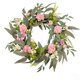 thumbnail image 2 of Puerta Principal Corona de Primavera con Hojas Verdes y Flores Artificiales, Decoración de Pared para Interior y Exterior, 50x50cm, Rosa y Blanco, 2 of 9