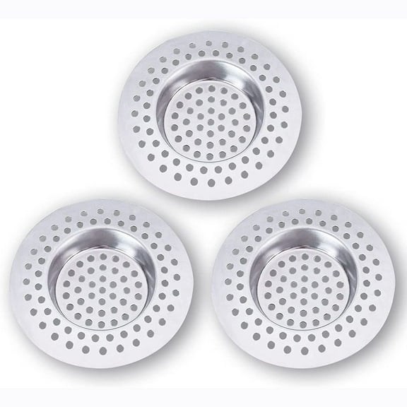 Shower Drain Strainer Stainless Steel (Set Of 3) - Φ7.5Cm Hair Strainer Shower