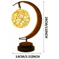 thumbnail image 3 of Usloyux Under $5 LED Moon Lamp, USB Powered Woven Night Light, 3D Illusion Bedside Decor, Warm White Glow for Bedroom Living Room, Gift for Home Decoration, Ambient Lighting for Relaxation, 3 of 5