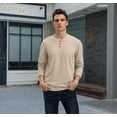 thumbnail image 6 of GIRUNS Men's Long Sleeve Waffle Henley Casual Henley T-shirts for Men, 6 of 6