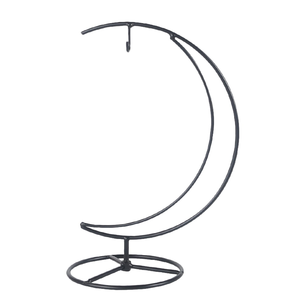 Ornament Display Stand Moon Plant Stand Iron Pendulum Stand Glass