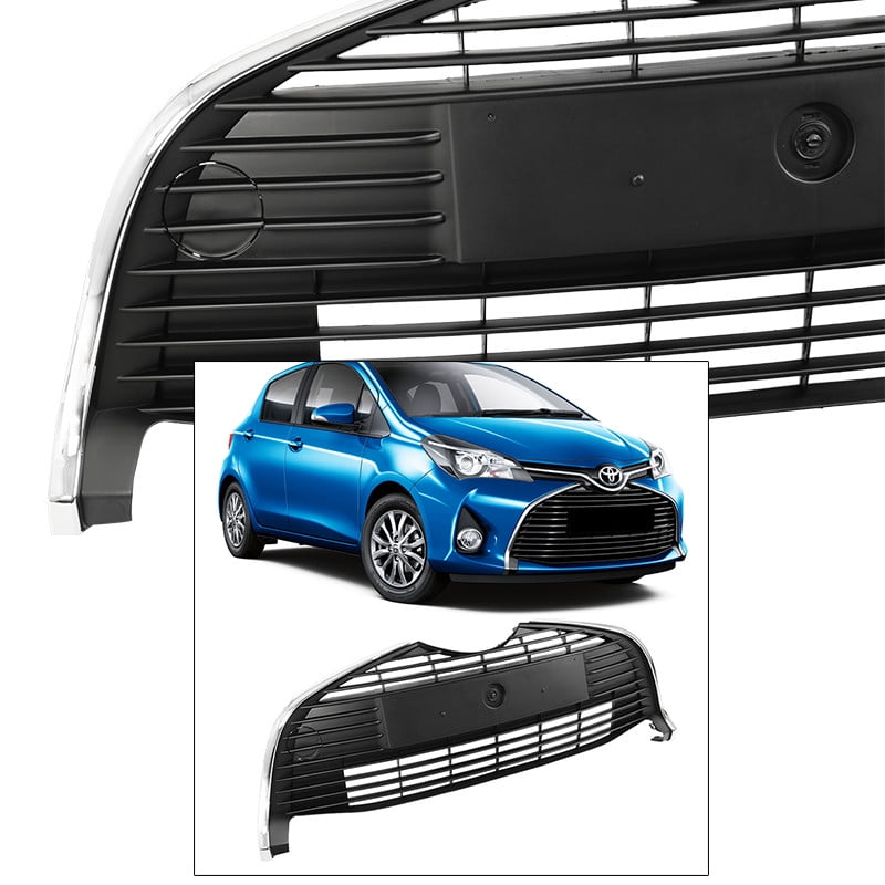Front Lower Bottom Center Grille for Toyota Yaris Hatchback 2015-2018 Unpainted - Walmart.com ...