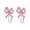 Pink, variant on Pack of 2 Vintage Cast Iron Bows Hooks for Elegant Wall Decor Storage in Bedroom Bathroom