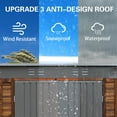thumbnail image 2 of 5 ft. W x 3 ft. D Outdoor Iron & Solid Wood Lean-To Tool Storage Shed with Two Doors and Windows, 2 of 7