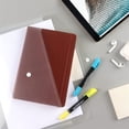 thumbnail image 7 of Set of 12 Transparent Document Folders,Plastic Binder Pocket with Snap Button and Lable,11 Holes Poly Filing Envelopes,A4 Size Expandable File Pouch,Home Work Office Organizer,Clear, 7 of 7