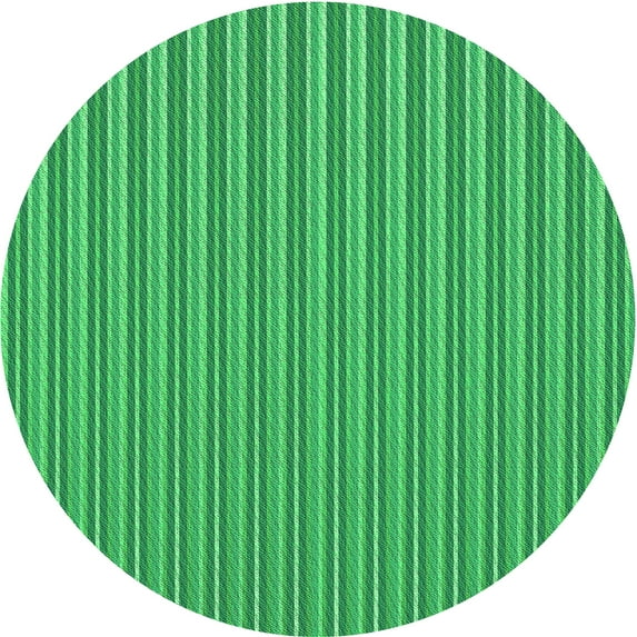 Ahgly Company Indoor Round Patterned Neon Green Area Rugs, 7' Round