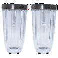 thumbnail image 1 of Blendin 2 Pack Extra Large Colossal 32 Ounce Cup with Lip Rings, Compatible with Nutribullet 600W, 900W Blenders, 1 of 1