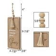thumbnail image 4 of Parisloft Please Remove Your Shoes Wood Wall Sign with Wood Bead String Hanger, Brown, 4 of 8