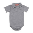 thumbnail image 4 of Zhuashum Boys' Jumpsuits & Rompers 12-18 Months Boys Short Sleeve Romper Round Neck Bodysuits Lightweight Streetwear Light Gray, 4 of 4