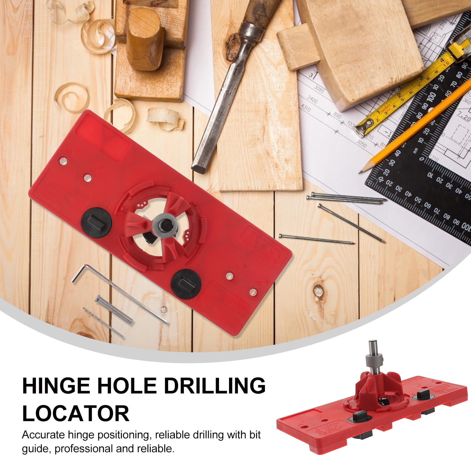 ETHZZLE Cabinet Hinge Installation Aid Cabinet Hinge Jig Steel 1 Set