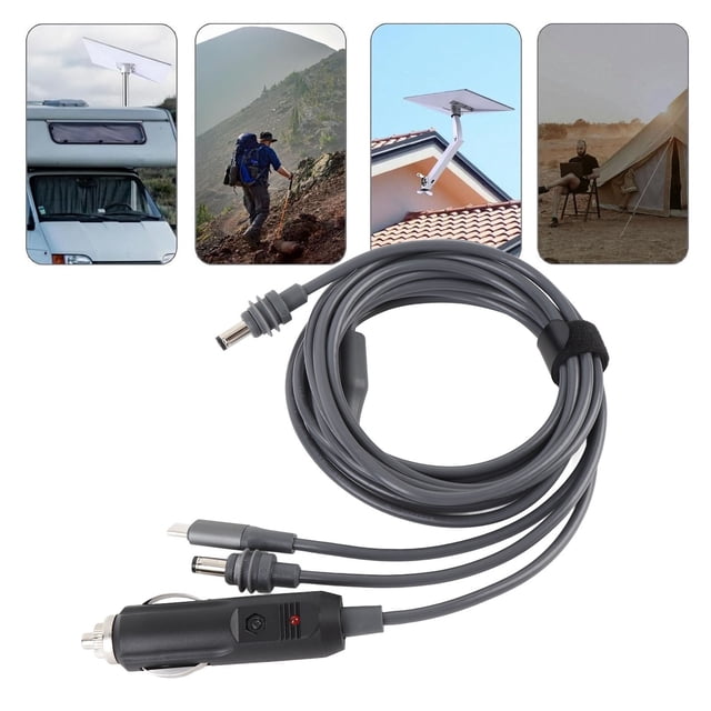 3 in 1 Power Cable, Plug and Play 3 in 1 DC Power Cable 12-24V for Satellite Accessories 3 Meter/9.84ft,5 Meter/16.4ft,10 Meter/32.8ft