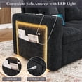 thumbnail image 6 of Homfa 81" Sleeper Sofa Bed with Pull Out Couch, Adjustable Backrest Convertible Sofa Bed with Storage Chaise Couch & USB Charging Port, 3 Seat L Shape Sofa Couch with Chaise for Living Room Apartment, 6 of 10