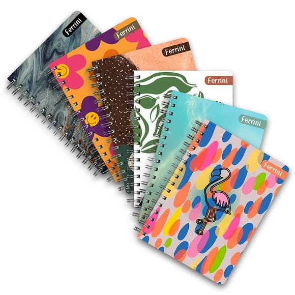Cuaderno Frances Ferrini Doble Argolla 120 Hojas Pack 6 Piezas Cuadro Grande