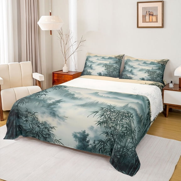 Castle Fairy Teens Smooky Jungle Twin Sheet Sets,Woodland Moutain Bedding