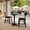 Black Faux Marble/Black Base, variant on Flash Furniture 24" Round Tabletop with TopGuard HPL Technology in White Faux Marble with 22" x 22" Black Table Height X-Base
