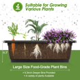 thumbnail image 2 of Suyncll Vertical Raised Garden Bed Planter Box, 5 Tiers Vertical Garden Planter with Drainage System and 4 Hooks for Plants Vegetables Flowers (Black with Wheels), 2 of 18