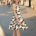thumbnail image 2 of AUNVITO Girls Leopard Print Sleeveless Dress Round Neck Waist Cinched Dance Dress Spring Summer Casual Performance Outfit, 2 of 6