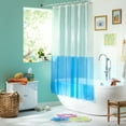 thumbnail image 2 of TOWN & COUNTRY PLAY Ciara Mod Colorblock Clear 100% PEVA Shower Curtain Liner with Anti-Rust Grommets, Waterproof, Mold & Mildew Resistant, Clear/Blue, 70"x72", 2 of 5