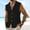 Black, variant on LADIGASU Men's Hawaiian Leisure Vacation Pocket Sleeveless Solid Color Lapel Shirt
