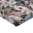 thumbnail image 4 of Ambesonne Vintage Fitted Sheet, Art Watercolor Floral Print, Queen Size, Pale Rust Slate Blue, 4 of 5