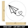 thumbnail image 2 of Paper Airplane with Heart Self-Inking Rubber Stamp Ink Stamper - Dry Pad (No Ink) - Mini 1/2 Inch, 2 of 7