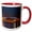 Red/White, variant on 3drose, Wa, Seattle, Qwest Field and Elliott Bay - Us48 Jwi1089 - Jamie and Judy Wild, 11oz Two-tone Red Mug