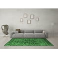 thumbnail image 3 of Ahgly Company Indoor Square Oriental Emerald Green Industrial Area Rugs, 7' Square, 3 of 4