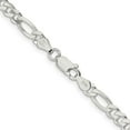 thumbnail image 3 of 925 Sterling Silver Figaro Chain Styles Necklace 4.5 mm 26 inch, 3 of 4