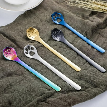 

Xinhuaya 304 Stainless Steel Coffee Spoon Cute Cat Claw Stirring Spoon