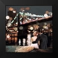 thumbnail image 2 of Loumer, Dianne 12x12 Black Modern Framed Museum Art Print Titled - Kissing in a NY Night- detail, 2 of 5