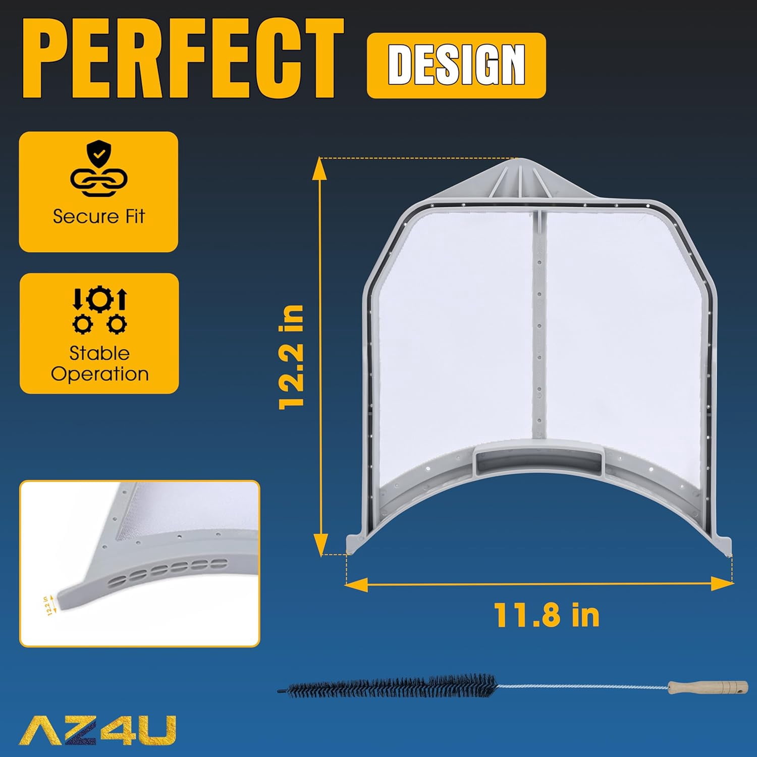 Dryer Lint Filter Screen Replaces W10516085 W10211906 W10370972 W10516085 For Maytag, WED5620HW1 WGD95HEDW WED70HEBW0 WED72HEDW WED72HEDW0 WGD8620HC0 WGD75HEFW0 WED86HEBW0 WGD95HEDU1