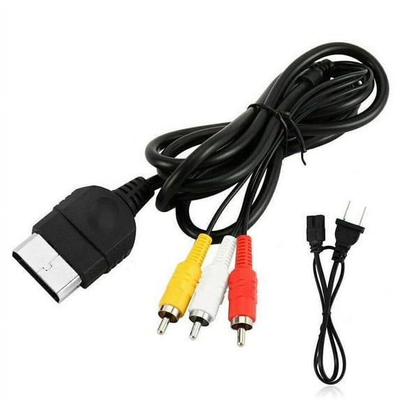 For Sega Dreamcast AV / Power Cable Cord Audio Video Bundle System Supply