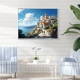 thumbnail image 2 of Designart "Coastal Serenade Hidden Port I" Extra Large Coastal Framed Wall Art - Coastal Blue Coastal Port Entryway Framed Wall Art Print, 2 of 7