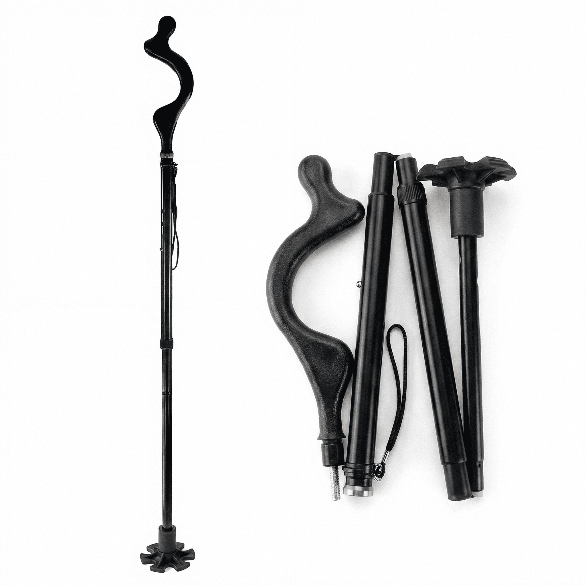 Aluminum & Brass Decorative Rosewood Walking Cane | Full Size
