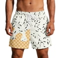 thumbnail image 2 of ibiyuan Mens Swim Trunks Ice Cream Shorts Baseball Shorts Quick Dry Breathable Board Shorts Beach Bathing Suit Lightweight Swimsuit Swimwear, 2 of 4