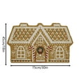thumbnail image 3 of Gingerbread House Door Mat, Christmas Doormat Gingerbread Welcome Door Mat Christmas Non Slip Floor Mats Xmas Indoor Entrance Porch Front Decor 30*18 inch, 3 of 4