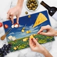 thumbnail image 3 of Flower Cutting Board, Flowers Meadow and Cloudy Sky Nature Landscape Print Vivid Sun Springtime, Decorative Tempered Glass Cutting and Serving Board, Large Size, Multicolor, by Ambesonne, 3 of 3