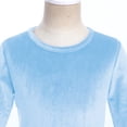thumbnail image 4 of IBTOM CASTLE Kids Little Girls Maxi Velvet Dress with Pockets Long Sleeve Casual Pageant Party Evening Gown 7-8 Years Sky Blue, 4 of 8