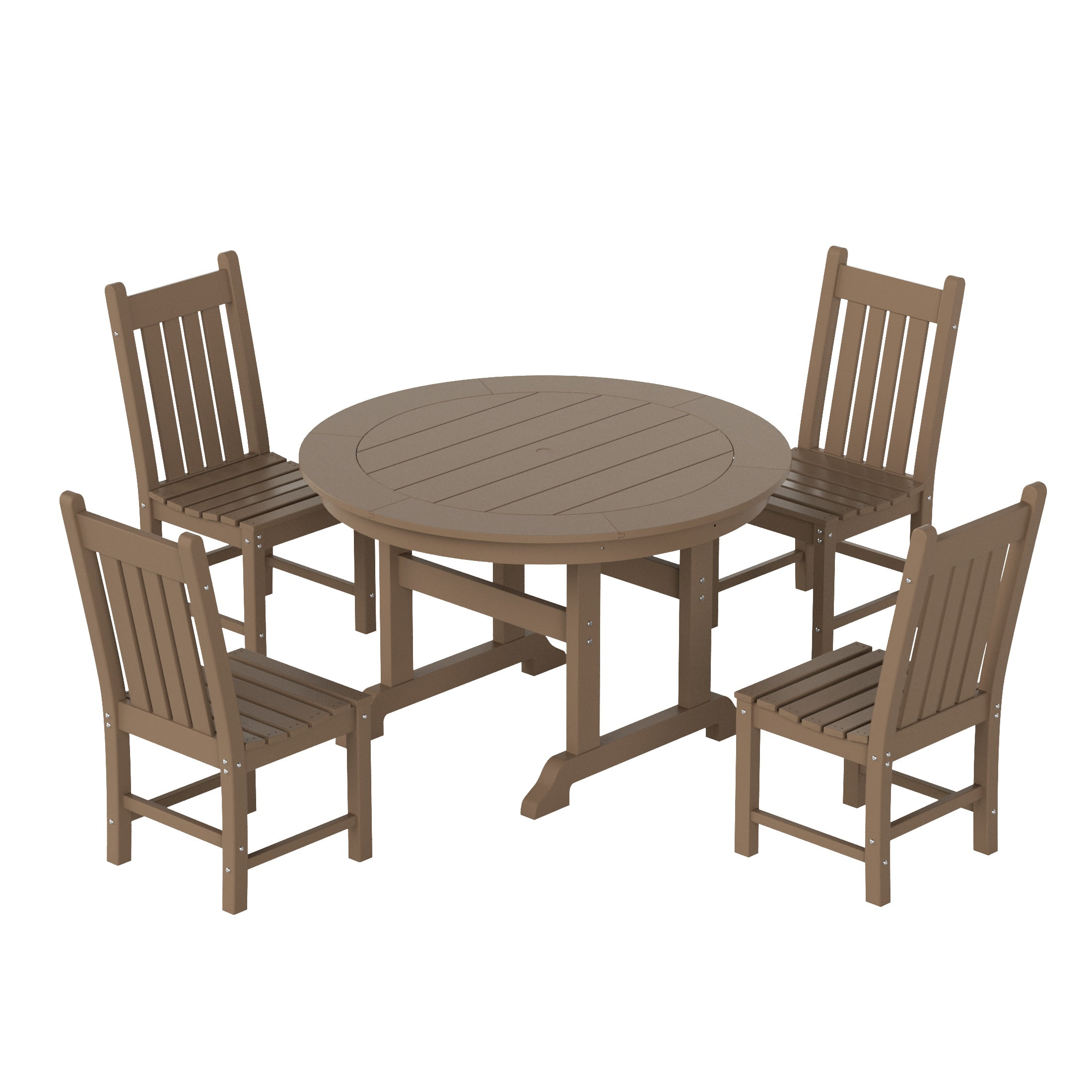 WestinTrends Malibu 5 Piece Outdoor Dining Set, All Weather Poly Lumber