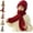 Burgundy scarf, variant on Women's Winter Hat Scarf- Fleece Lined Knit Beanie with Ear Flaps, Convertible Face Mask Balaclava for Cold Weather, Windproof Snow Ski Cap