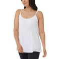thumbnail image 3 of 32 Degrees Women's  2-Pack Wire Free Built-in Bra Stretch Top Relaxed Fit Camisole-White / M, 3 of 6