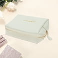 thumbnail image 3 of Unique Bargains 1 Pc Convenient Drawstring Makeup Bag for Vacation Business Travel PU White, 3 of 6