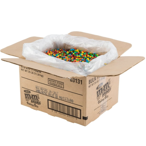 M&M's® Milk Chocolate Mini Baking Bits Topping - 25 lb.