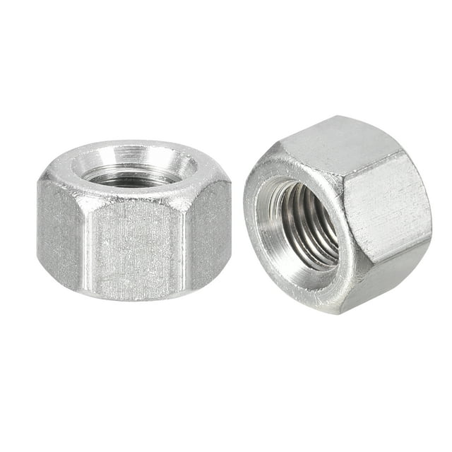 Unique Bargains M12 x 1.75-Pitch 12mm Length Coupling Nuts, 2 Pack 304 Stainless Steel Metric Hex Rod Coupling Nuts