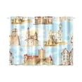 thumbnail image 3 of MKHERT Old City Buildings Window Curtains Kitchen Curtain Room Bedroom Drapes Curtains 26x39 inch, 2 Piece, 3 of 3
