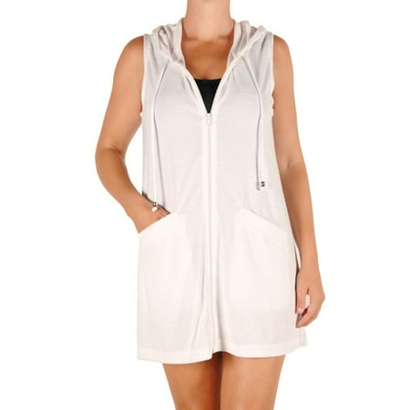 Catalina Women's Terry Zip-Front Swim Cover-Up