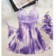 thumbnail image 1 of Puntoco Conjuntos de pijama cómodos para mujer, conjunto de lencería erótica con falda corta de encaje con borlas y cuello colgante de talla grande para mujer, 1 of 5