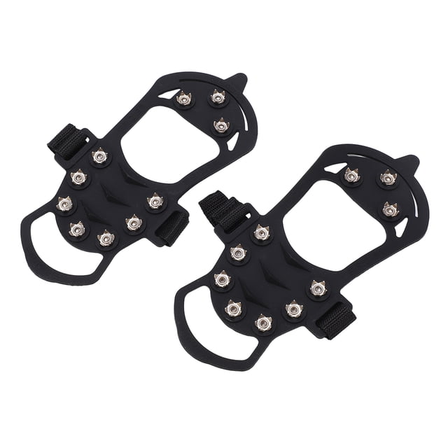 Accesorio antideslizante para zapatos de nieve, 2 piezas / juego Crampones de 10 dientes Pinza para zapatos para escalar en hielo Dientes Crampones de dientes Cubierta para zapatos Estándares líderes en la industria