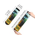 thumbnail image 2 of Bingfone Green Tractor Field Design Patterned Men's Women's Casual Cotton Socks, 2 of 5